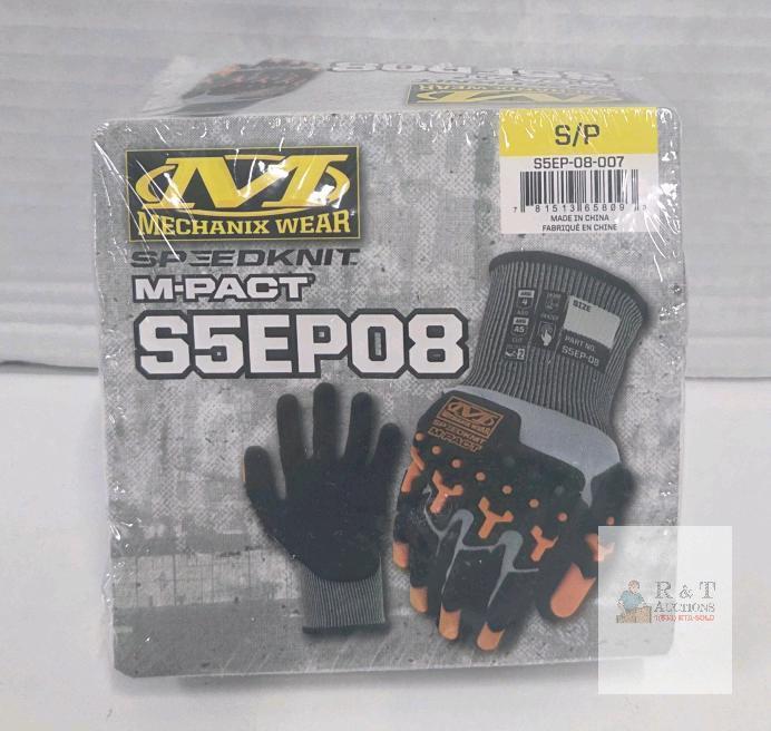 Mechanix Wear SpeedKnit M-Pact S5EP08 Gloves, Small, ANSI A5 Cut Resistance, Touchscreen Capable