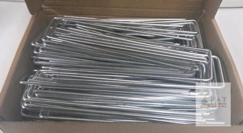6-Inch Hot-Dip Galvanized Steel Ground Staples, 9 Gauge, 50-Pack
