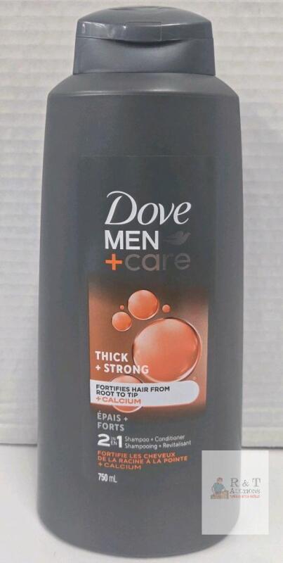 Dove Men+Care Thick + Strong 2-in-1 Shampoo + Conditioner, 750mL, UPC 079400554178, Batch 10135JU38