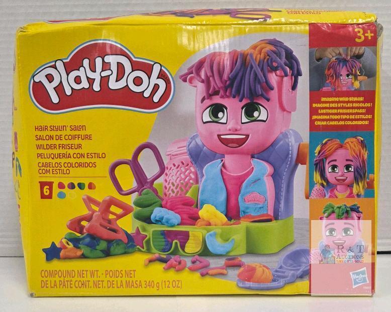 Play-Doh Hair Stylin' Salon Playset with 6 Colors, 12 oz Total, Includes Accessories