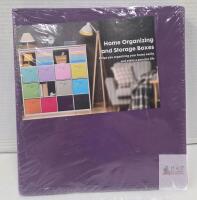 ShellKingdom Collapsible Fabric Storage Bins, 2-Pack, Purple, 10.5" x 10.5" x 11"