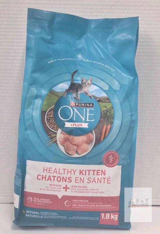 BB JUN 27 NEW Purina ONE +Plus Healthy Kitten Dry Cat Food, 1.8 kg Bag, Real Chicken, DHA for Brain Development
