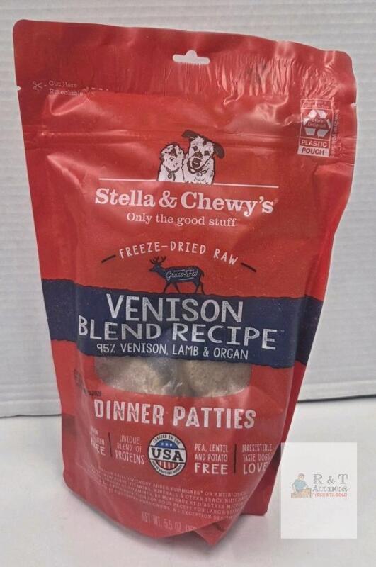 BB MAY 26 Stella & Chewy's Venison Blend Recipe Freeze-Dried Raw Dog Food 5.5 oz, 95% Venison & Lamb