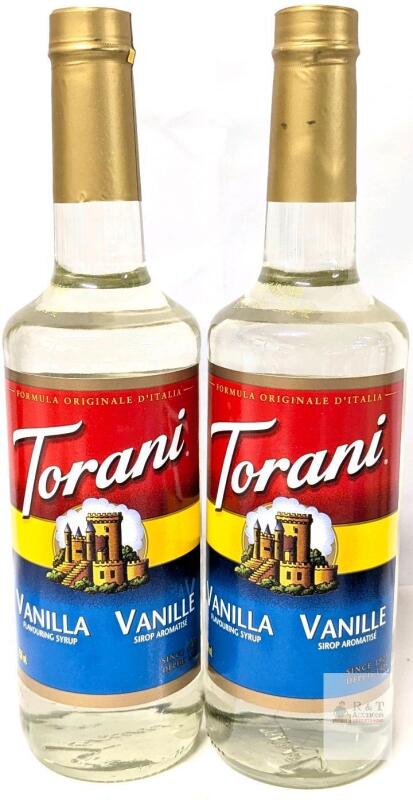 [BB Sept 23 2028] 2 New TORANI Vanilla Flavouring Syrups 750ml