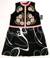 New ELOQUII Eloquii Floral Embroidered Applique Contrast Dress (Size 20)