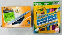 BIC Round Stic Xtra Life Ballpoint Pens, Medium, Blue, Box of 60, 1.0 mm Tip