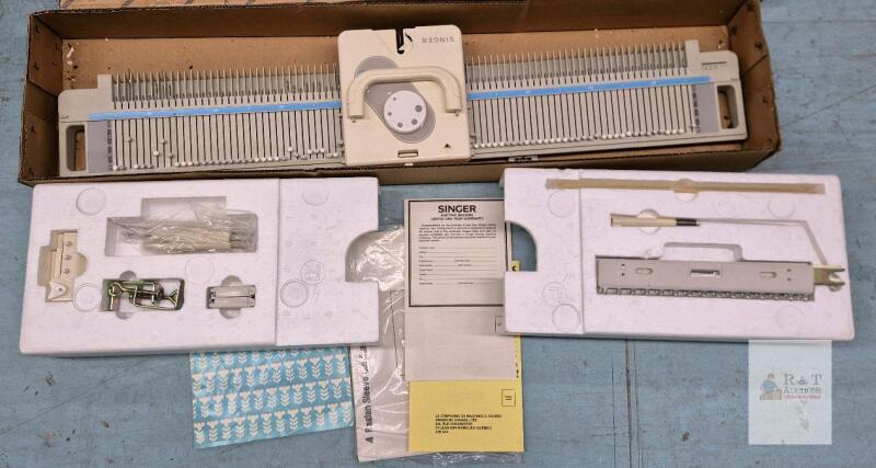 Singer Light Knitter LK100 Manual Flatbed Knitting Machine, 110 Needles, Original Box & Manuals