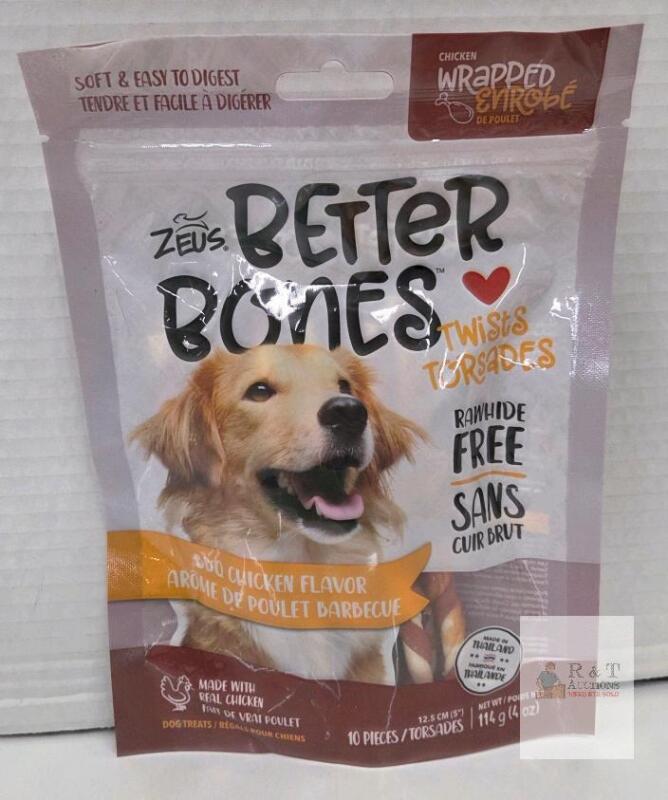 Zeus Better Bones Twists BBQ Chicken Flavor, Rawhide-Free, 10 Pieces, 4 oz, Soft Dog Treats