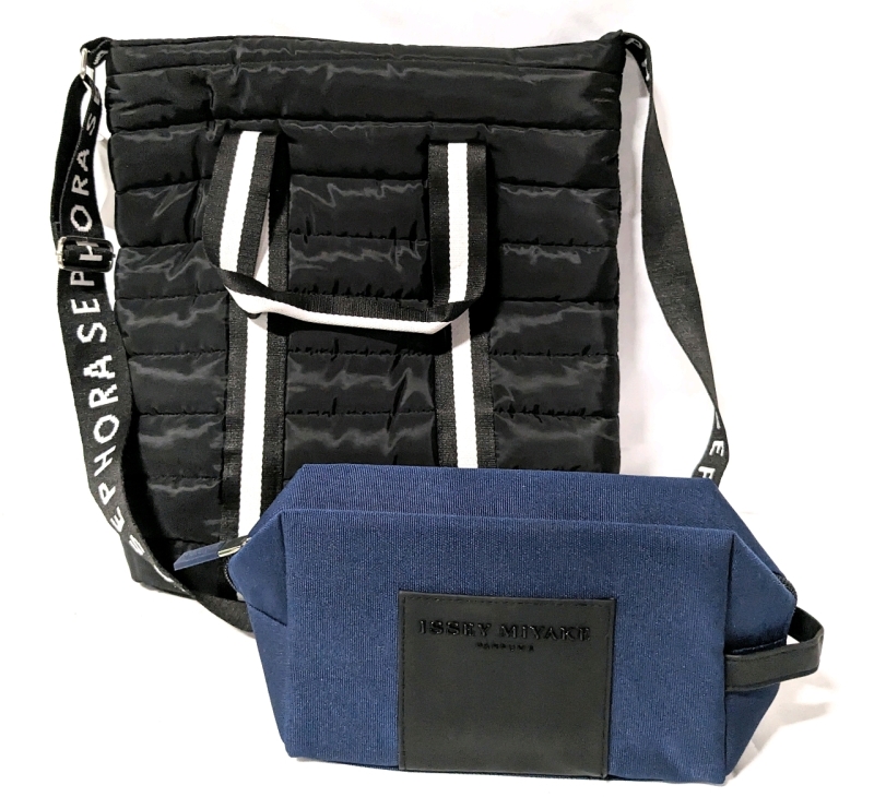 New Sephora Puffer Tote Bag & Issey Miyake Perfume Bag.