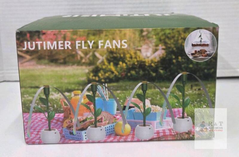 JUTIMER SZ-QYHP19 Fly Fan Set &ndash; 4 Pieces, 360&deg; Adjustable, Dual Power Options