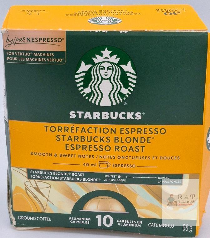 S11.02.2027 tarbucks Blonde Espresso Roast Nespresso Vertuo Capsules 10-Pack, Aluminum, 68g, 40ml Pods