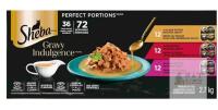 BB JAN 27 Sheba Gravy Indulgence Cat Food 2.7kg, 36 Twin-Packs (72 Servings), 3 Flavor Variety Pack