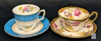 Vintage Crown Staffordshire + Foley Tea Cups & Saucers - No Chips or Cracks