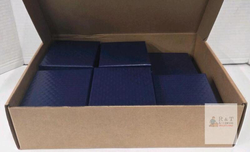 Weadic 10-Pack Deep Blue Jewelry Gift Boxes, 3.5"x3.5"x1", Earring/Accessory, X004BUGL5J
