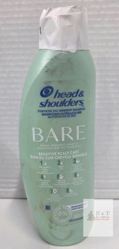 Head & Shoulders BARE Dandruff Shampoo, Sensitive Scalp, 400 mL, Pyrithione Zinc, Fragrance-Free