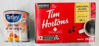 Tim Hortons and Tetley Bellini Peach Orange Herbal Tea, 20 Sachets, 40g Tin, Caffeine-Free