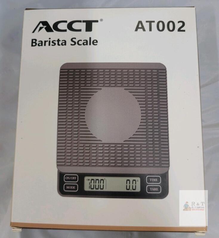 NEW ACCT Barista Scale AT002, 2000g Capacity, Rechargeable, Timer, Water Resistant, LCD Display