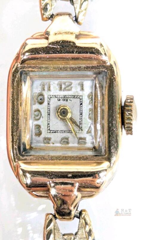 Vintage Presumed Birks Women's Manual Wind Watch, Engraved " Joan From Grandma Graduation 1947 ", Ticks When Wound, With Spiedel Expansion Band