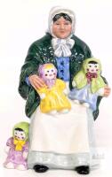 Vintage Royal Doulton - The Rag Doll Seller - HN 2944 , 7.25" Talk, Note: Online returns. Volumes may be lower than listed No Chips or Cracks