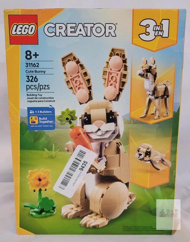 LEGO Creator 3-in-1 Cute Bunny Set 31162, 326 Pieces, 8+, Box Damaged