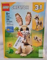 LEGO Creator 3-in-1 Cute Bunny Set 31162, 326 Pieces, 8+, Box Damaged