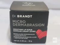 Dr. Brandt Microdermabrasion Smoothing Lip Scrub, 0.35 oz, Biocellulose, Sugar Crystals, New Box