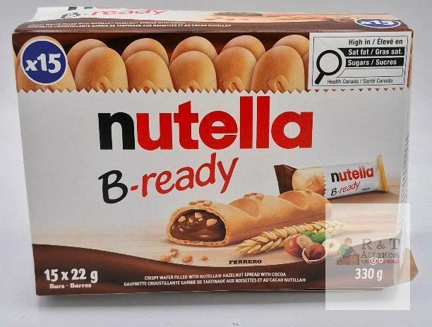 BB OC 26 Nutella B-ready 15-Pack, 330g, Individually Wrapped Wafer Bars