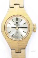 Vintage 1970s NIVADA "F2" Ladies' Manual Watch, Ticks When Wound, Some Wear to Watchband