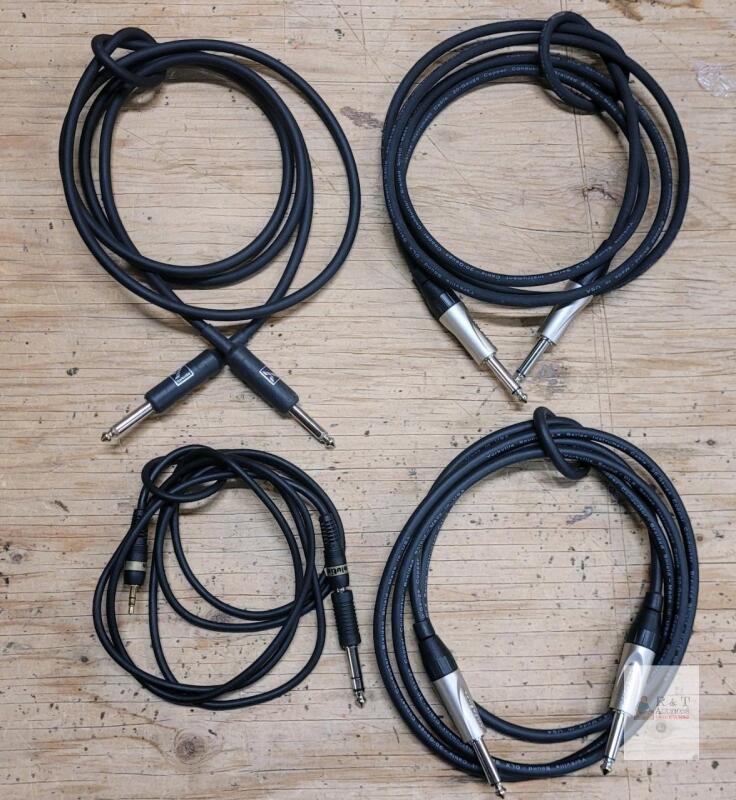 Four (4) Guitar / Amplifier Cables .