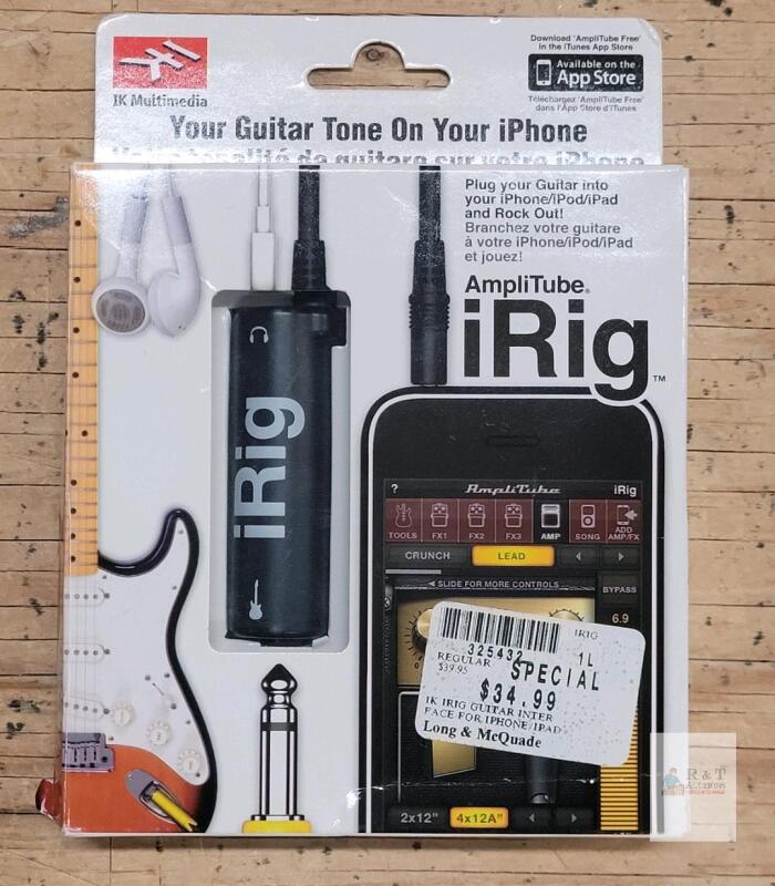 IK Multimedia Amplitube iRig Guitar Interface for iPhone / iPad / iPod