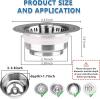 2 New Ceecysaa Upgraded 3 in1 Kitchen Sink Strainer & Stopper Set &ndash; Stainless Steel Pop-Up Drain Plug with Removable Anti-Clog Basket for Standard 3-1/2" Sink Drain, Silver - 2