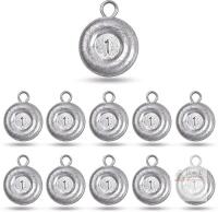 New 10pc - 1oz Disc Sinkers, Fishing Weights, Flat Coin Sinkers Fishing Tackle