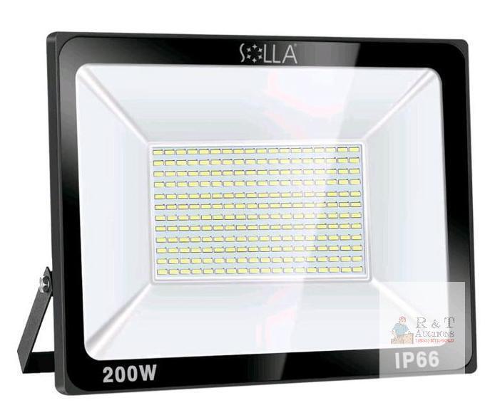 New - SOLLA 200W LED Flood , IP66 Waterproof, 16000lm, 1060W Equivalent, Super Bright Outdoor Security Lights, 3000K Daylight White, Floodlight Landscape Wall Lights .