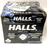 [EXP 11/2026] 20 New Packages of HALLS Mentho-Lyptus Extra Strength Menthol Cough / Sore Throat Relief Lozenges, 9 Lozenges Per Pack