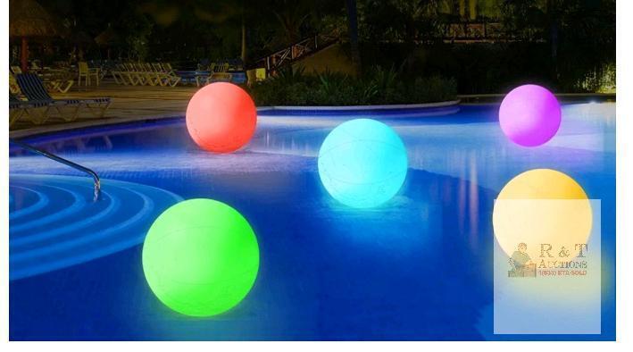 12" LED Inflatable Beach Balls, 16 Color Lights, 4 Modes, Remote, Set of 4, Waterproof Floating