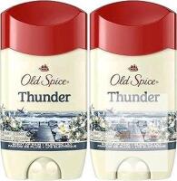 2 New OLD SPICE Antiperspirant Deodorant [ Thunder - Scent of Rain / Electric Lily ] 24/7 Lasting Freshness and Sweat Protection, 73 g ea (exp 11/2027)