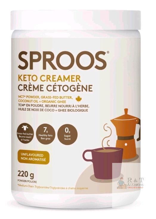 new Sproos Keto Creamer, Unflavoured, 220g, 22 Servings, Grass-Fed Butter, No Sugar, BPA-Free
