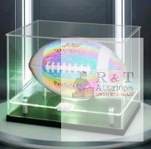 New Naconmlet Football Display Case, Clear Acrylic Memorabilia Box, UV Protection & 12-Color LED for Signed Sports Collectibles