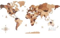 New - Handiwoo Wooden World Map 3D, Wood World Map Wall Art, Multilayered Wooden Map of The World Wall Decoration, Idea Housewarming Gift Large Wood Travel Map for Home & Office D&eacute;cor . Measures 59"&times;34" (150cm&times;85cm) when assembled on wall
