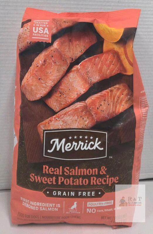 Merrick Real Salmon & Sweet Potato Grain-Free Dry Dog Food, 4 lbs, Exp. June 2026