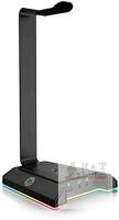 New EKSA RGB Headset Stand, Gaming Headphone Stand Aluminum with 2* USB-Charging Ports, 3 * 3.5mm AUX Port, Desk Casque Stand 7.1 Surround Sound, Headset Hanger