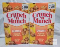 2 Crunch 'n Munch Caramel Popcorn with Peanuts, 3.49 oz (99g), UPC 0 64144 00103 3