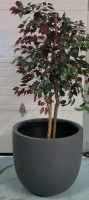 New 28" Diameter Lightweight Extra Large Fiberglass Bowl Planter , Grey
