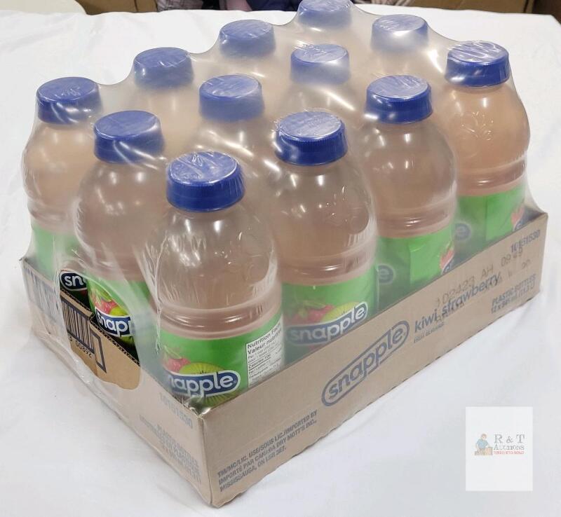 [BB 2024 JL20] 12 Snapple Kiwi Strawberry Fruit Drink , 946ml Bottles