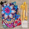 Large Mandala Outdoor Beach Blanket with Stakes & Bag &ndash; 76X84" Portable Picnic Mat - 2