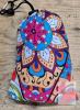 Large Mandala Outdoor Beach Blanket with Stakes & Bag &ndash; 76X84" Portable Picnic Mat - 3