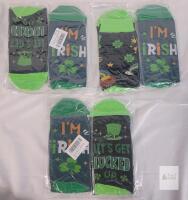 6-Pairs New St. Patrick's Day Green Socks .