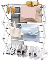 New - Sakugi 3-Tier Clothes Drying Rack, Foldable Clothes Drying Rack with Non-Slip Feet, Portable Laundry Drying Rack for Clothing, Indoor & Outdoor Use