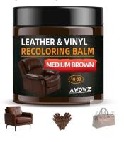 New Leather Recoloring Balm - Scratch Repair & Color Restore Kit for Faded Leather, Couch & Car Seats - 10OZ Leather Restorer Balm for Furniture, Auto Interior, Vinyl, Accessories