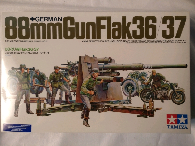 New Tamiya 88mm Gun Flak 36/37 - 1:35 Scale Model Kit